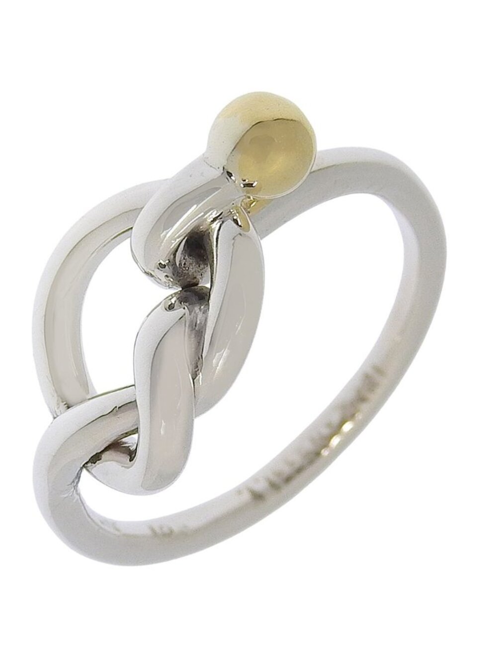 Tiffany & Co Love Knot 925 Sterling Silver Gold Ring